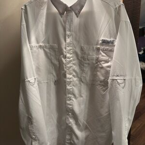 Columbia White Utility Shirt